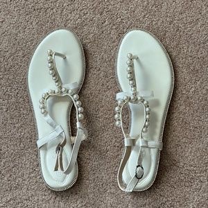 Stunning Pearled Wedding Sandals!